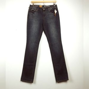 DKNY Jean Denim Pant Skinny Leg Size 04 Dark Wash Mid Rise Regular Fit Casual